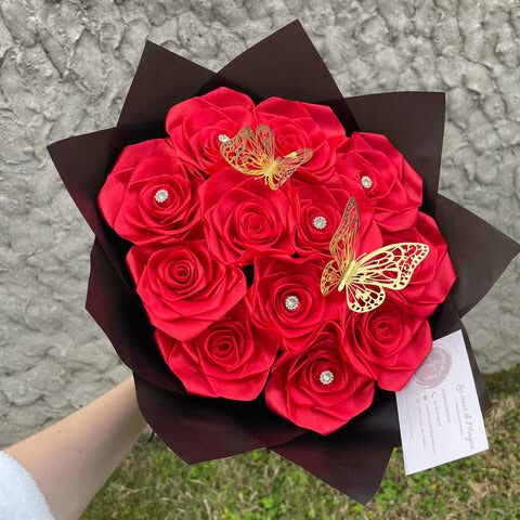 Bouquet 12 roses rouges