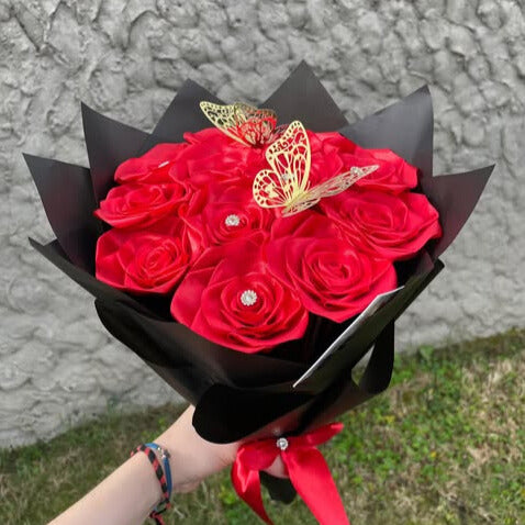 Bouquet 12 roses rouges