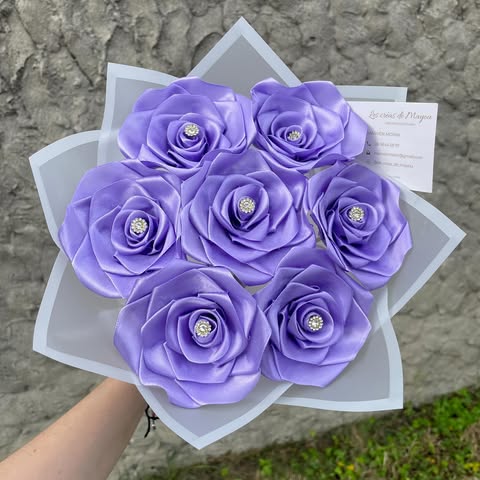 Bouquet 7 roses lavandes