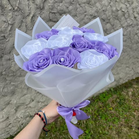 Bouquet 7 roses lavandes