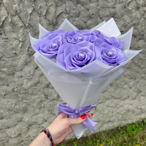 Bouquet 7 roses lavandes