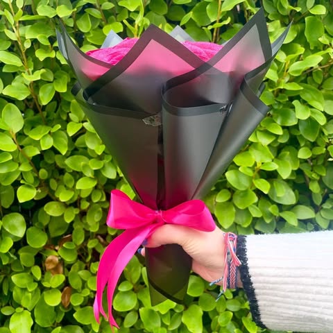 Bouquet 7 roses à paillettes