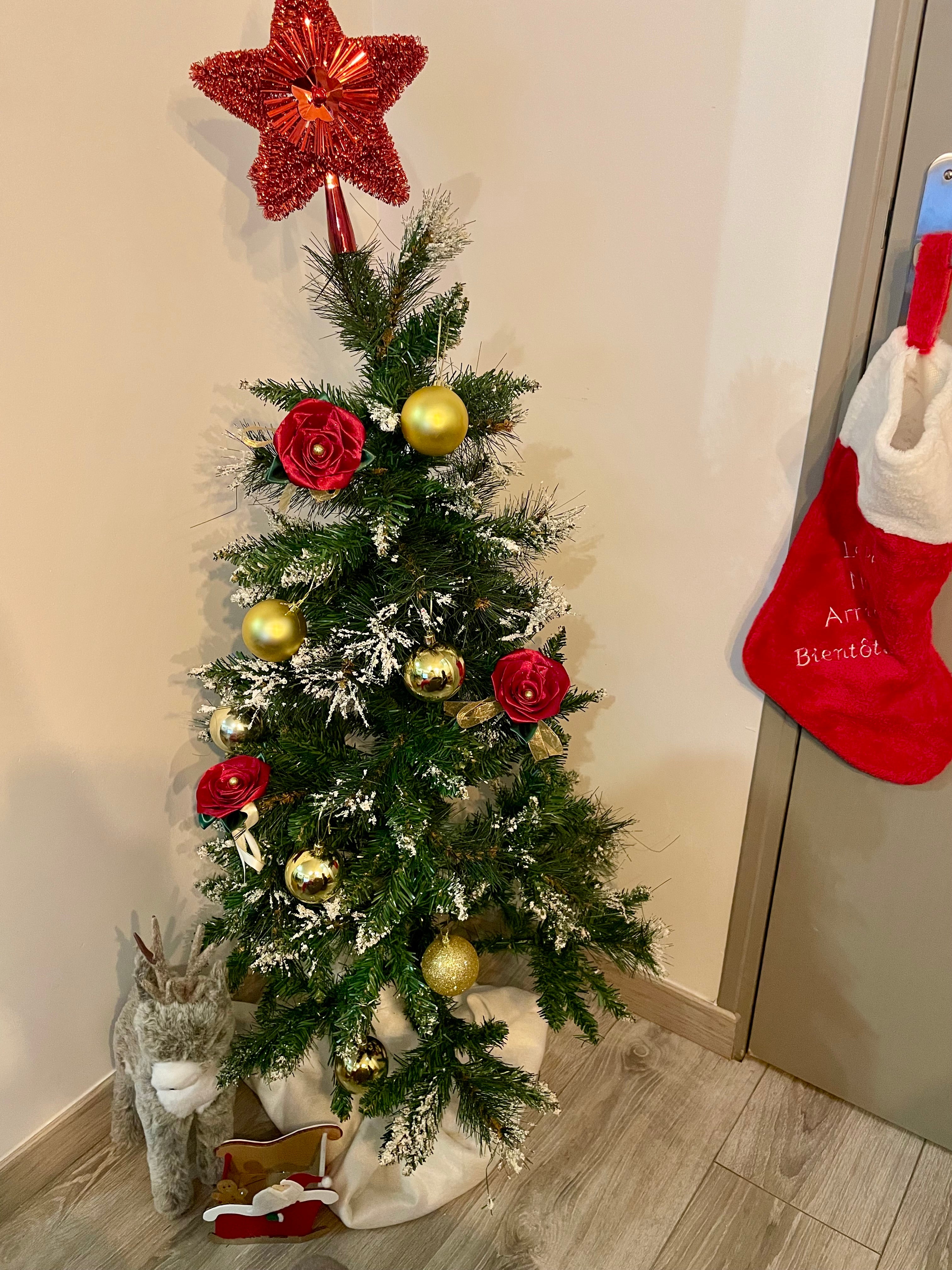 Suspension de Noël rouge carmin